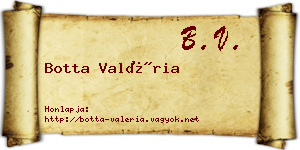 Botta Valéria névjegykártya