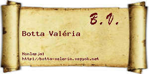 Botta Valéria névjegykártya